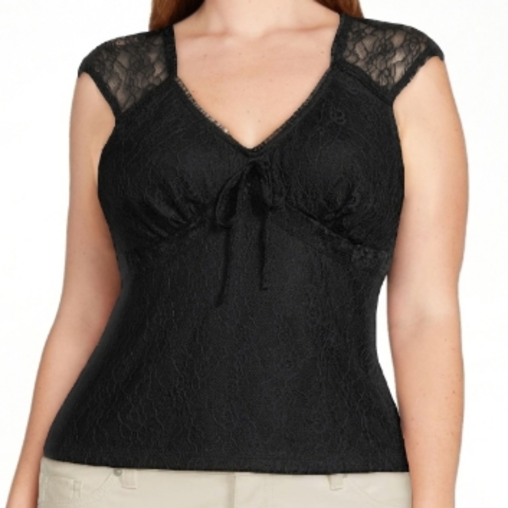 Black lace top